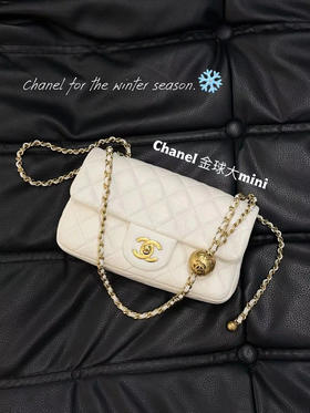 CHANEL cf 大mini 金球 白金 30开