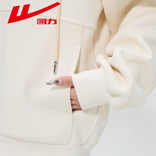 回力连帽开衫卫衣女2025春秋款加厚休闲上衣女士个性简约外套女款 商品图9