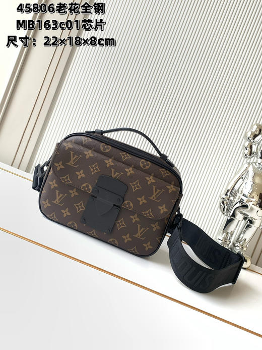 秋冬特惠💰1300 渠道级LV【全钢五金 MB163c01变码芯片】te级LV 全套包装 M45806老花 本款 S Lock 邮差包 商品图0