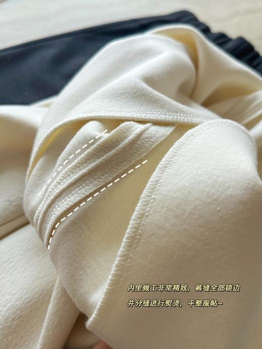 高奢款含羊毛+桑蚕丝 肌理浮雕休闲直筒阔腿裤 商品图10