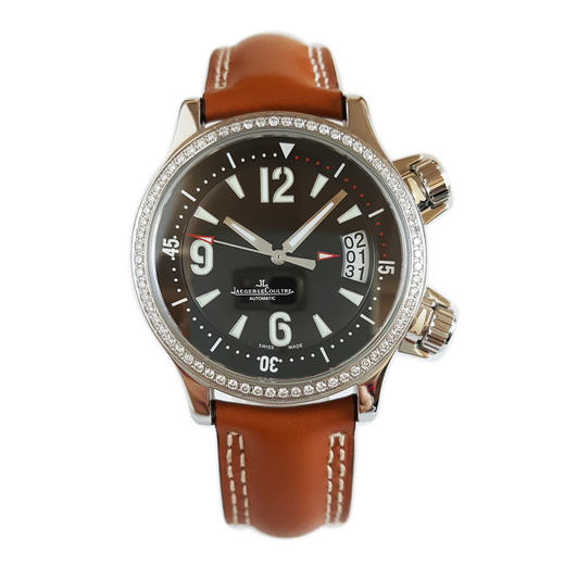 【95新】Jaeger-LeCoultre积家Q1728401自动机械机芯日期显示37mm（中性款）运动大师系列精钢/表圈镶嵌原厂钻石 011125MC11 商品图0