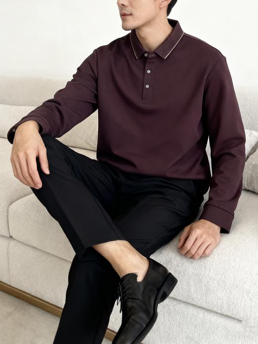 【老爺車男士长袖polo衫SS493】✅厚实细腻的加绒内里，用料相当扎实，柔软舒适，贴心呵护皮肤！-PWJCY 商品图3