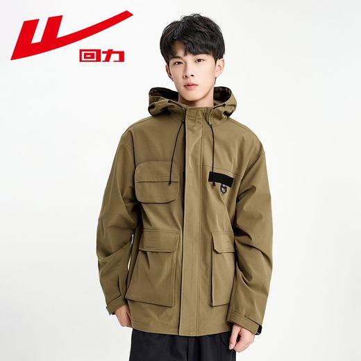 回力外套男2025春秋新款美式机能工装夹克宽松连帽多口袋潮牌上衣 商品图5