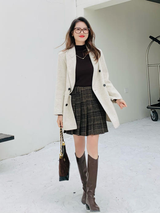 【百图lulu定制】【小金链针织衫】安迪绒  抗起球 半高领 长袖 针织衫 打底衫 商品图3