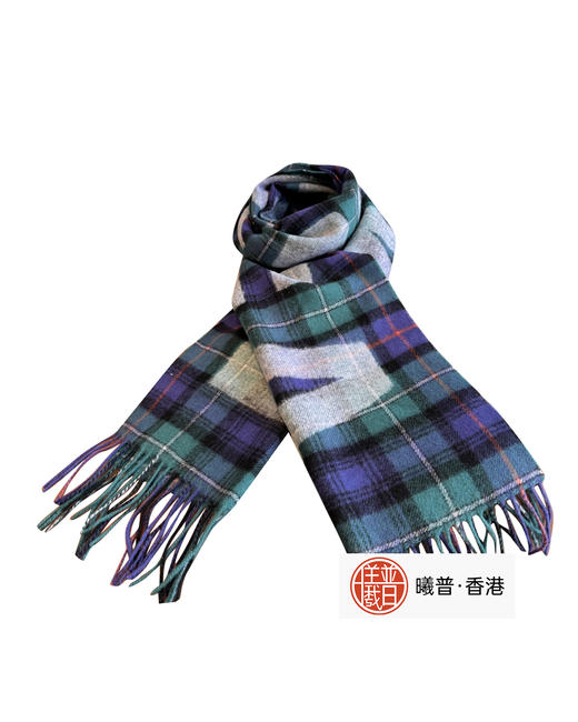 中性款logo格纹流苏围巾lv004 商品图0