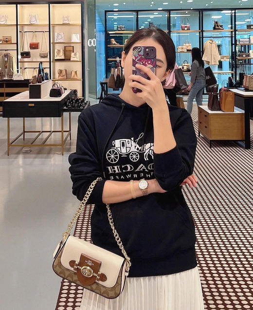 蔻驰刺绣马车加绒卫衣帽衫11112 商品图9