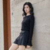 奢姿大码女装2025冬季时尚蕾丝设计圆领针织衫胖妹妹气质减龄上衣9954194370 商品缩略图2