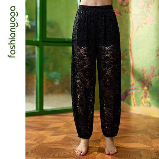 凡圣瑜伽曼陀罗蕾丝休闲裤 F15961 商品图2