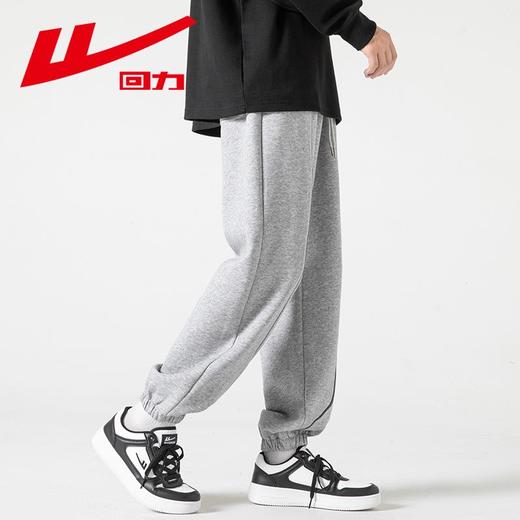 回力工装休闲裤男士2025春秋新款宽松直筒运动裤黑色潮流束脚卫裤 商品图7