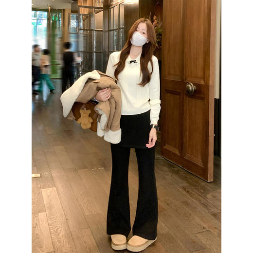 <曾小咸推荐>3.13现货秒杀 ！微信超特价！娃娃领蝴蝶结针织衫 日常169.99 立减90 秒杀79.99！！微喇裤（不加绒）秒杀79.99！！羊羔毛翻领外套  秒杀179.99！！ 商品图1