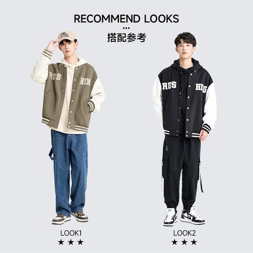 回力棒球服男士2025春秋新款美式宽松休闲夹克复古开衫外搭潮外套 商品图9