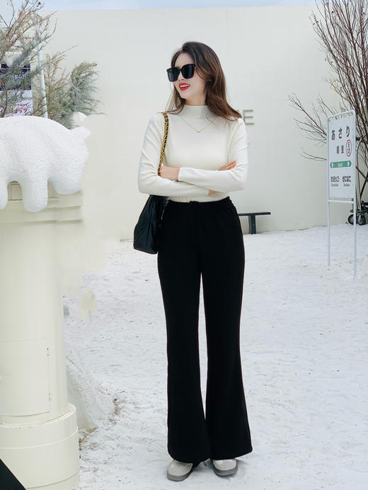 【百图lulu定制】【小金链针织衫】安迪绒  抗起球 半高领 长袖 针织衫 打底衫 商品图5