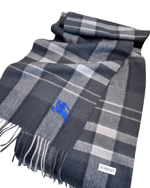 中性款格纹刺绣围巾hu007 商品图1