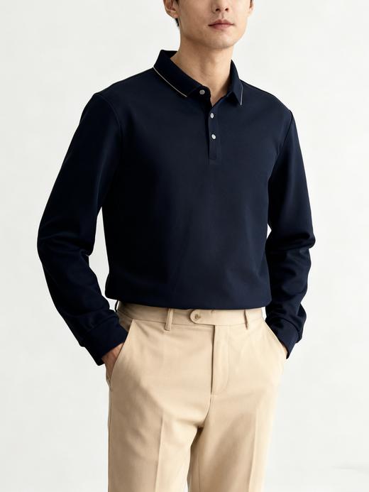 【老爺車男士长袖polo衫SS493】✅厚实细腻的加绒内里，用料相当扎实，柔软舒适，贴心呵护皮肤！-PWJCY 商品图7