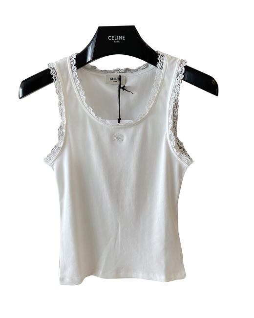 女款修身蕾丝边背心ba008 商品图0