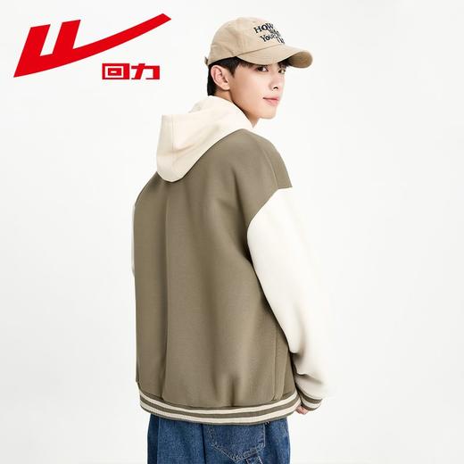 回力棒球服男士2025春秋新款美式宽松休闲夹克复古开衫外搭潮外套 商品图4