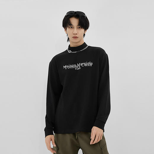 【断码清仓】HX 秋冬季中领长袖T恤Y102340003101/02 商品图5