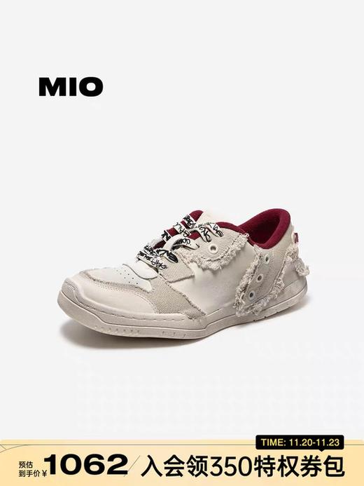 【云粉节】BF楼MIO时尚休闲鞋2026春季新款圆头平跟擦色做旧运动鞋女鞋M261586937吊牌价1298活动价998 商品图0