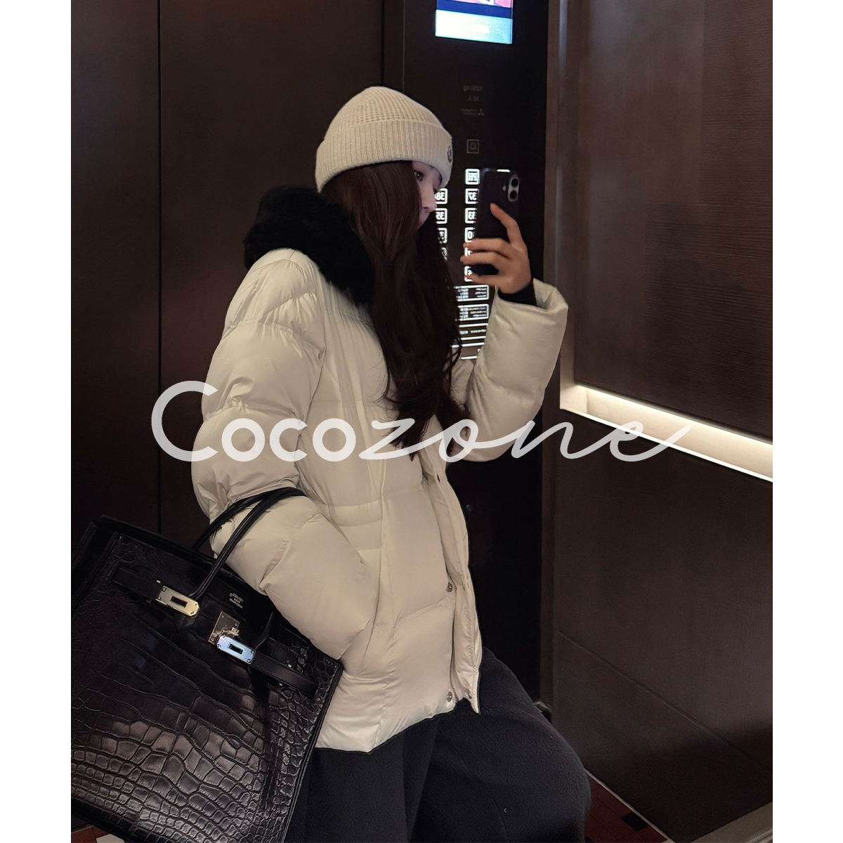 COCO ZONE 刘一一 “零下”90鹅绒100羊毛鹅绒服 CD2A2892