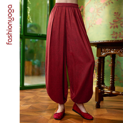 【年货节折上折】凡圣瑜伽红韵棉麻禅逸裤 FM15963（活动产品，收货7天内支持换同款、不退） 商品图5