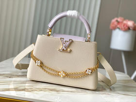 秋冬特惠💰1850 渠道级LV 新品 te级LV 动态芯片 M15117/M48865浅紫拼奶白珍珠花朵款