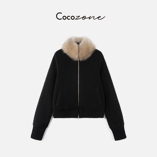 COCO ZONE 刘 一一 “瑞雪”羊毛混纺毛绒饰边外套 CD1A1762 商品图4