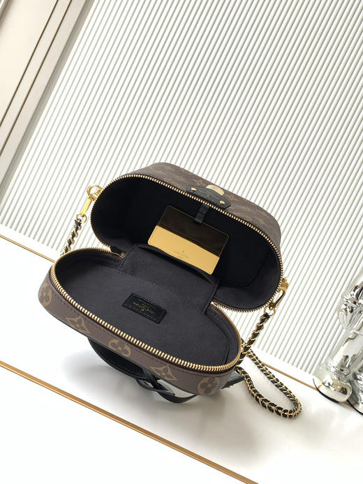 秋冬特惠💰1240 渠道级LV【全钢五金 MB163c01动态变码芯片】te级LV 全套包装 动态变码芯片 Nice 化妆包 M47128老花 商品图7