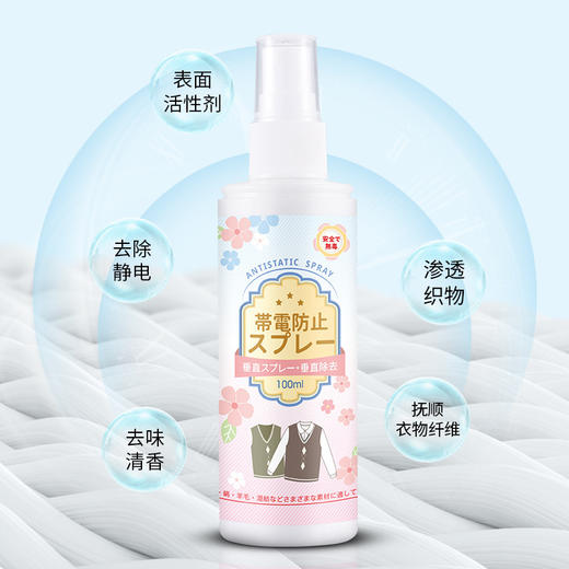 秋冬必备【第二支0元❗️大容量长效防静电喷雾】防静电喷雾  衣物除静电衣服柔顺剂 去异味家用静电消除神器喷剂 商品图2