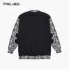 PINLI品立2025秋季新款男士宽松圆领印花加绒加厚套头卫衣上衣潮B253109096 商品缩略图1