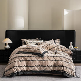 【一套约10斤重】2025新款轻奢仿兔兔绒四件套 不掉毛牛奶绒保暖套件