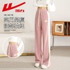 回力雪尼尔窄版阔腿裤女2024新款秋冬垂感直筒灯芯绒休闲运动裤子 商品缩略图1