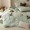自然醒保暖舒适A版240g蚂蚁绒B版230g牛奶绒毛巾绣四件套HS 商品缩略图0