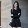 奢姿大码女装2025冬季时尚蕾丝设计圆领针织衫胖妹妹气质减龄上衣9954194370 商品缩略图4