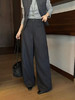 原单新款天丝亚麻厚实阔腿直筒裤 商品缩略图4