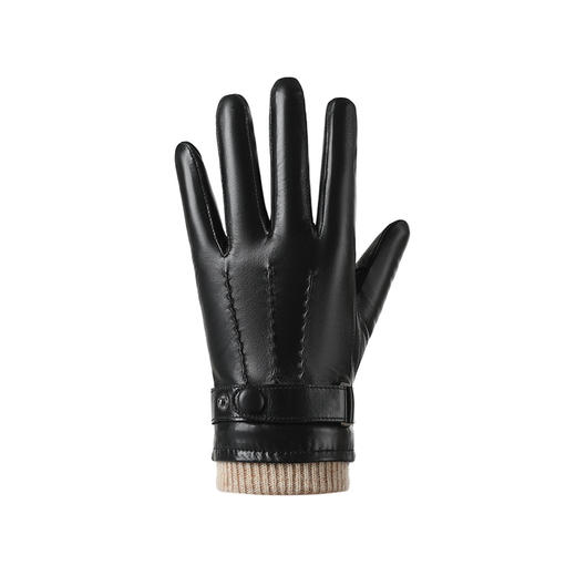 雀说 男士真皮手套头层羊皮冬季保暖男士触屏手套9013 商品图4