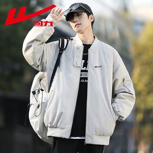 回力2025新款外套男士潮牌户外春秋季飞行员夹克男加棉加厚棒球服 商品图5