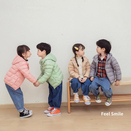 学校校服里的神器连帽轻羽绒儿童轻薄羽绒服 商品图2