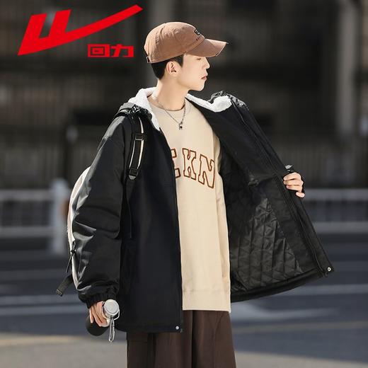 回力棉服男款2025冬季新款加厚保暖棉袄男士工装连帽棉衣外套男潮 商品图8