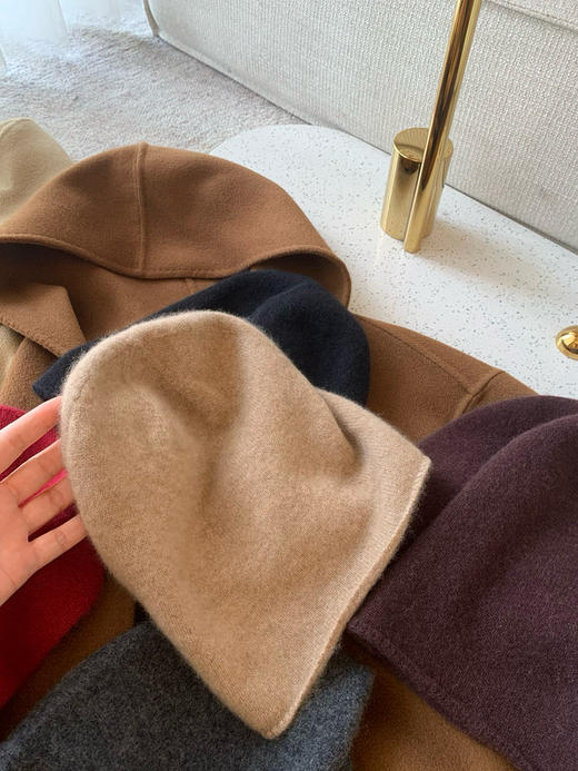 1123-4 自留款 炒鸡有气质 纯羊绒 细腻软糯弹力透气 针织冷帽 氛围感的神 商品图7