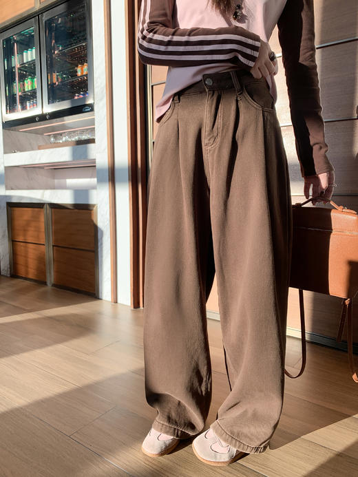 <曾小咸推荐> 美式v领拼接粉色长袖t恤 日常139.99 立减80 秒杀59.99！！ 商品图10