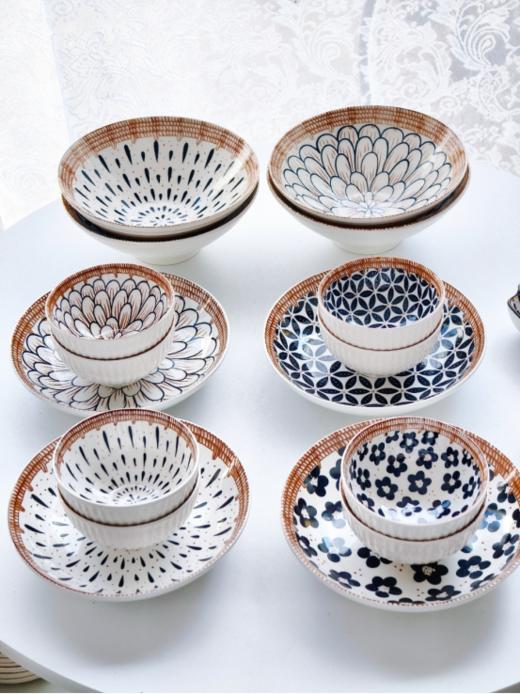 29.9元8个捡漏！！出口高端货，日式餐厅同款【Trees&wind藤言陶瓷餐具】妥妥的餐桌颜值担当 ✅1350°高温烧成，釉下彩工艺，手感细腻温润 商品图0