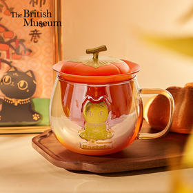大英博物馆 盖亚·巴斯特系列 柿柿如意 猫韵茶香泡茶杯