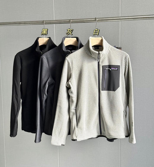 原单正品 Patagonia巴塔哥尼亚拉链开衫抓绒上衣，颜色：黑，白。灰
尺码：S，M、L，XL，XXL 商品图0