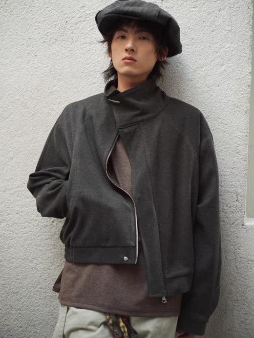 共和GongheRepub/GH24046/「捺」高领毛呢短夹克 商品图3