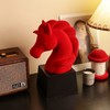 贝汉美创意植绒红色马头摆件办公室桌面装饰品小众艺术马年吉祥物 商品缩略图2