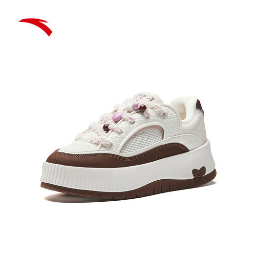 安踏慕斯丨厚底增高板鞋女鞋面包鞋秋季撞色百搭运动鞋122548035 商品图1