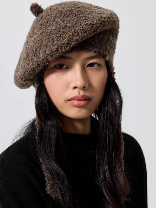 Simple Project/A25267/羊毛圈圈纱“乌贼”贝蕾帽 商品图4