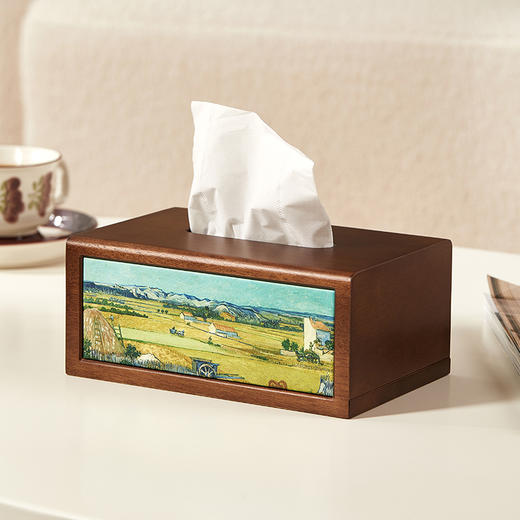 初心| 油画纸巾盒桃花芯木 商品图3