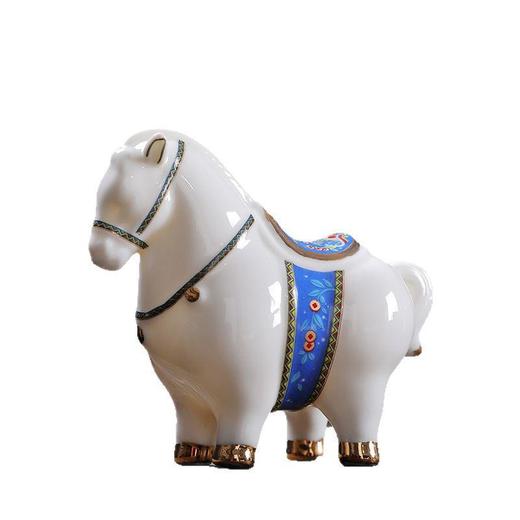 【皆是黑马·马到成功陶瓷马摆件】小唐马绿马黑马升迁玄关办公室桌面装饰品 商品图4