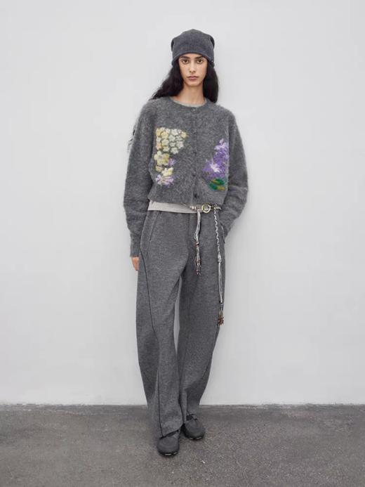 半圆/Q5200901/短款箱圆领宽松印花毛衣 商品图1